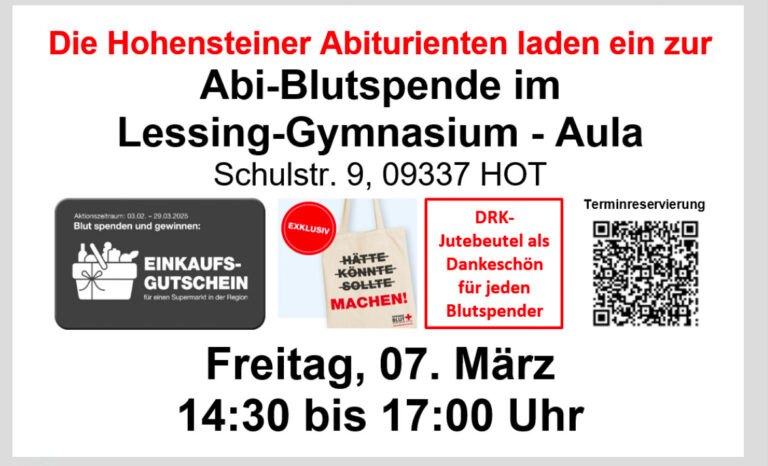 Blutspendeaktion im März 2025
